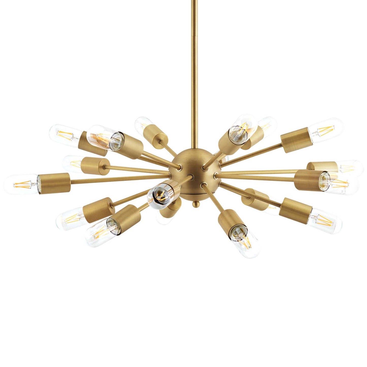 Resolve Brass Pendant Chandelier – 18-Light Mid-Century Modern Fixture