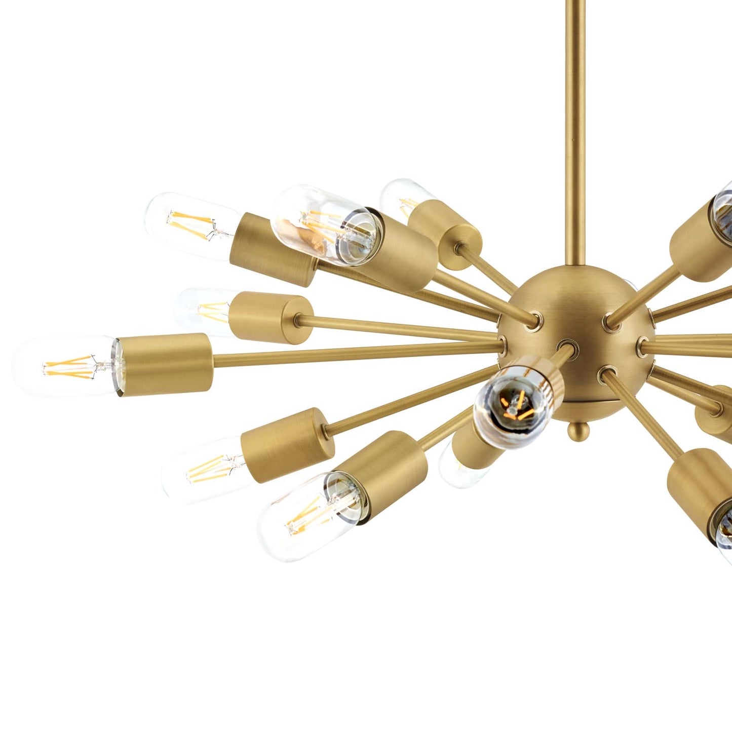 Resolve Brass Pendant Chandelier – 18-Light Mid-Century Modern Fixture