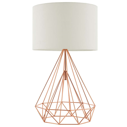 Precious Rose Gold Table Lamp – Modern Geometric Accent Lighting