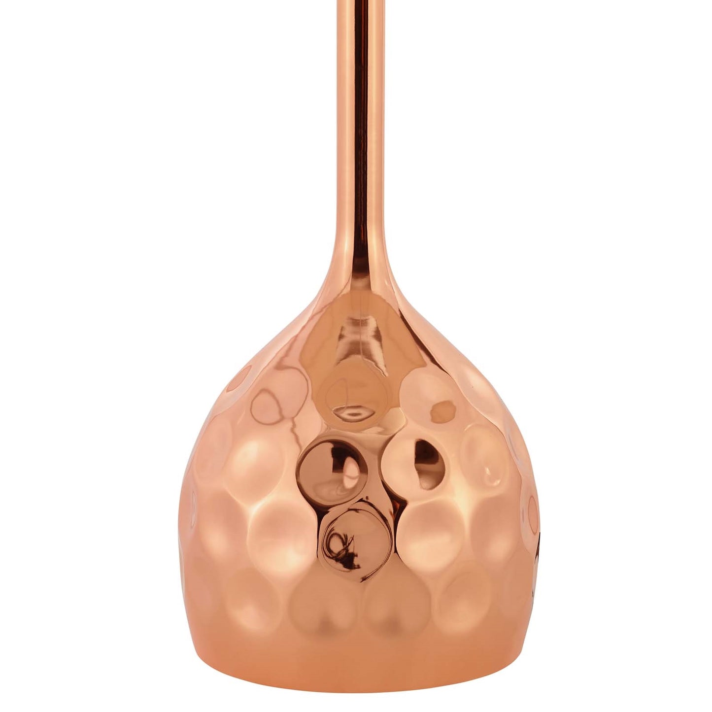 Dimple Rose Gold Table Lamp – Contemporary Hammered Steel Accent Lighting