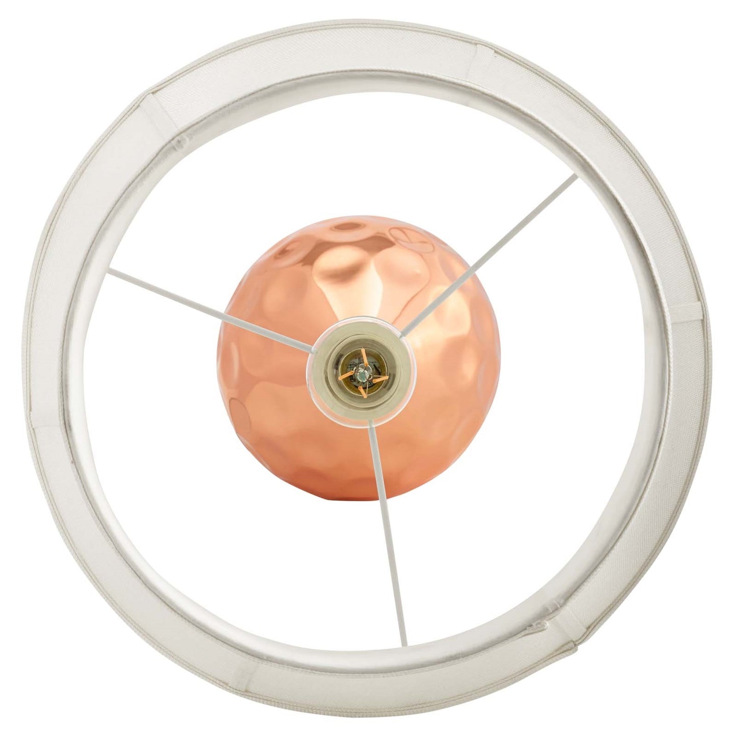 Dimple Rose Gold Table Lamp – Contemporary Hammered Steel Accent Lighting