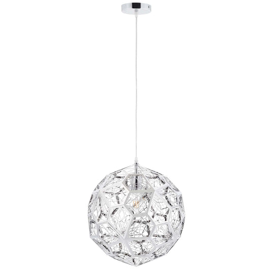 Shine Pendant Chandelier – Diamond Pattern Stainless Steel Globe