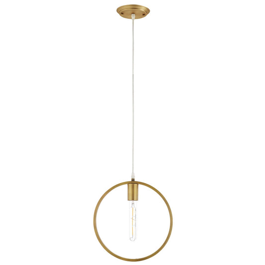 Orbit Brass Ceiling Pendant Light – Nordic Inspired Single-Light Fixture