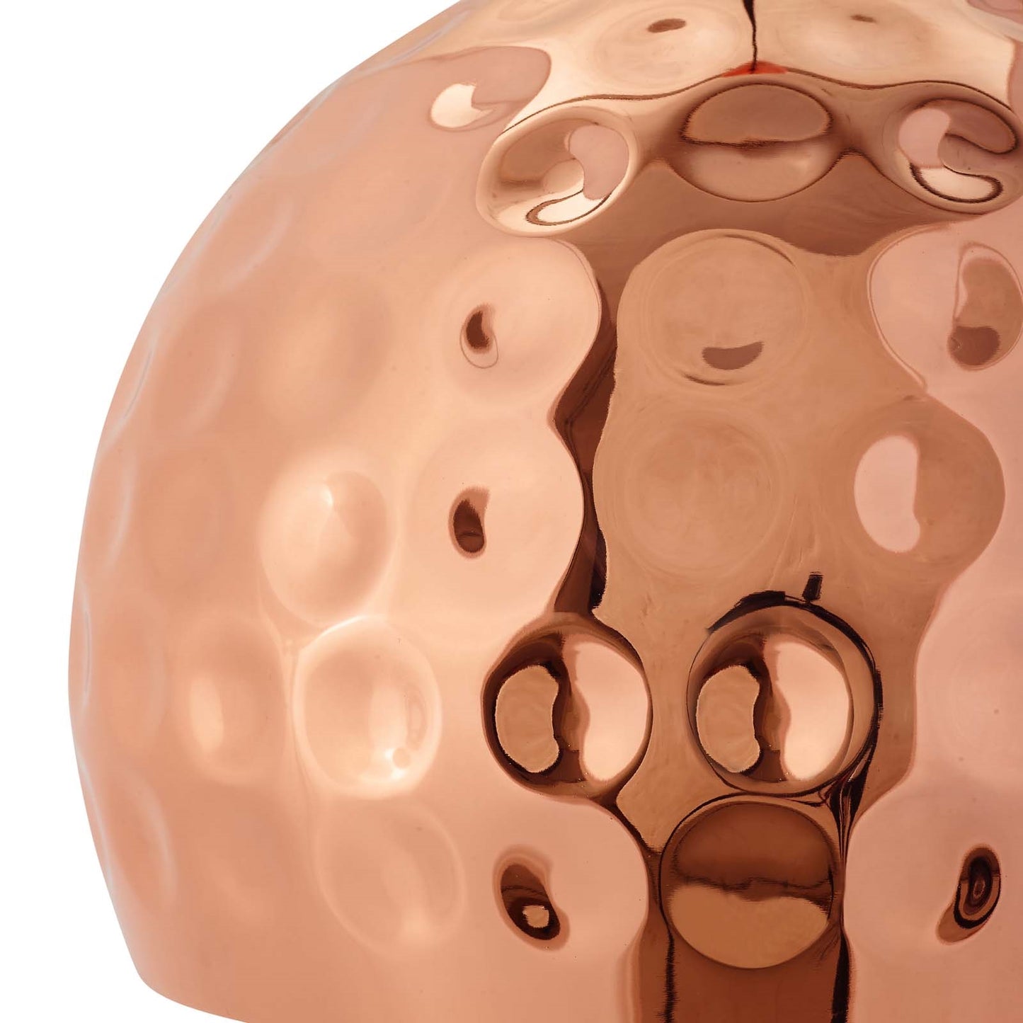 Dimple 13.5" Half-Sphere Rose Gold Pendant Light – Modern Chic Ceiling Fixture