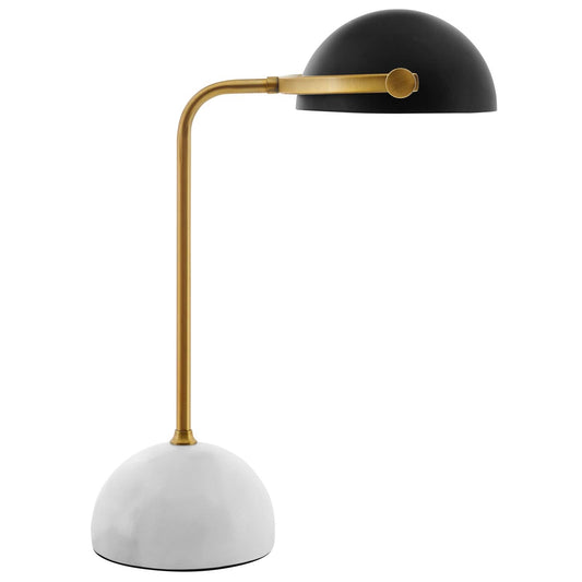 Convey Bronze and White Marble Table Lamp – Mid-Century Modern Desk & Accent Lighting