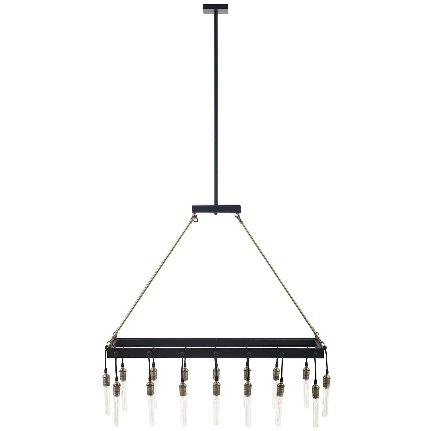 Demarcate Modern Farmhouse Pendant Chandelier – 16-Light Industrial Fixture