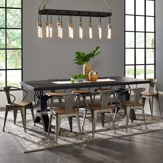 Demarcate Modern Farmhouse Pendant Chandelier – 16-Light Industrial Fixture