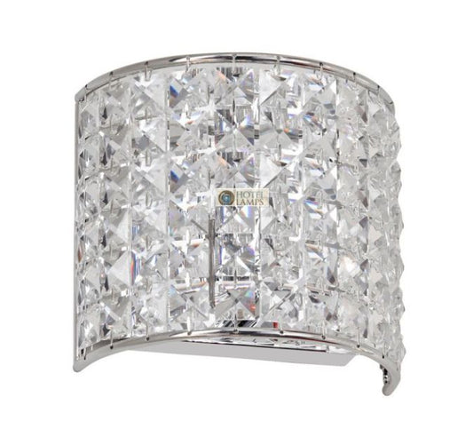 Wall Sconce – HL-W5213, Chrome & Crystal Finish