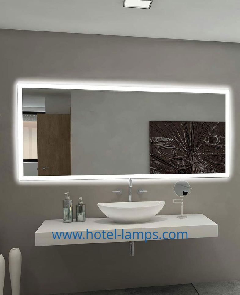 Rectangular LED Bathroom Mirror – Custom Sizes Available | HL012-2