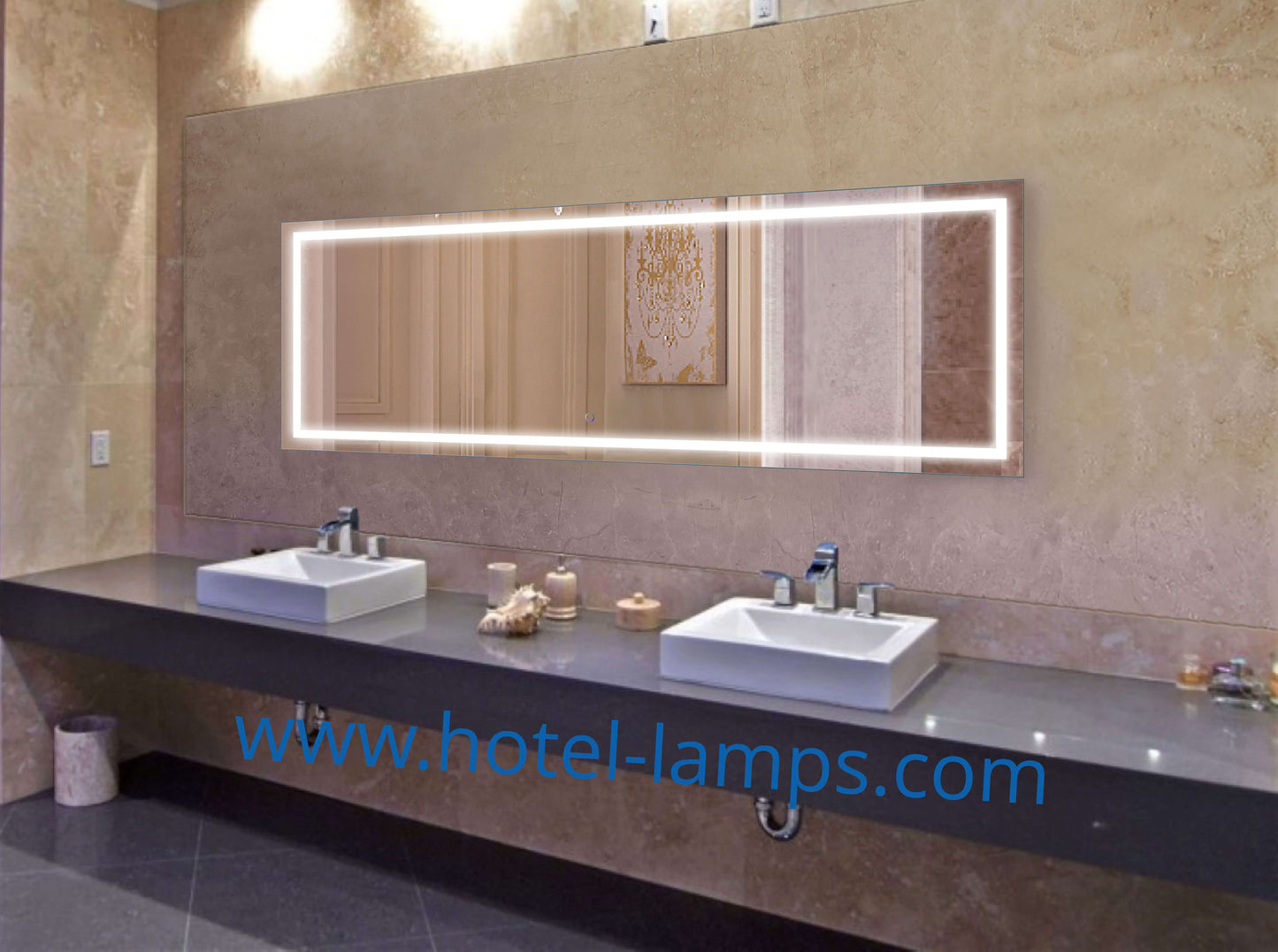 Rectangular LED Bathroom Mirror – Custom Sizes Available | HL013-5