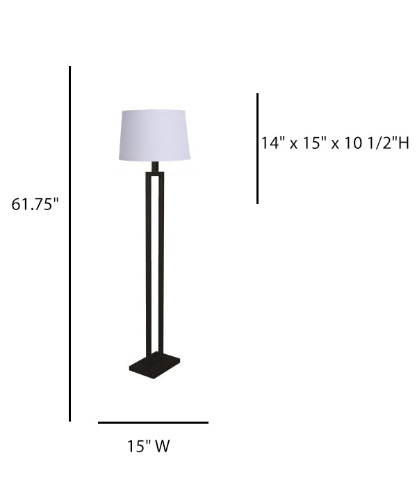Comfort Inn & Suites Truly Yours Floor Lamp – Bronze Finish with White Tapered Shade