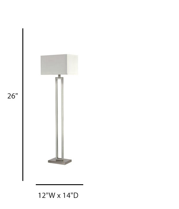 Comfort Inn & Suites Truly Yours Table Lamp – Brushed Nickel with White Drum Shade & Power Outlets