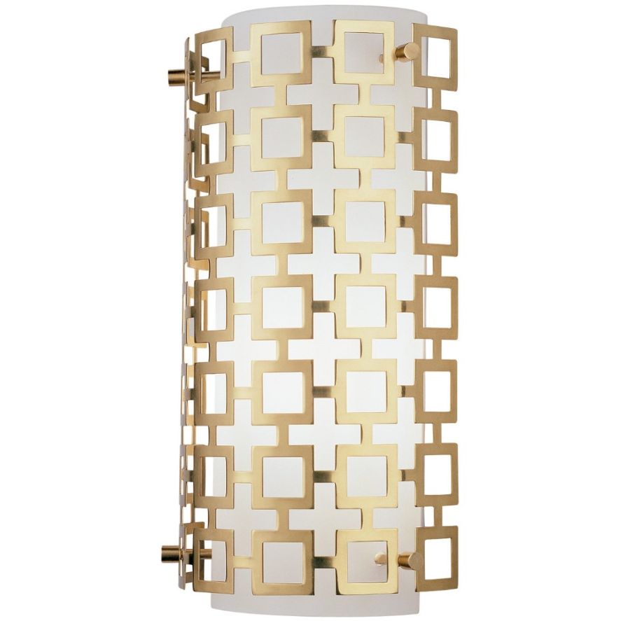 New Generation Frosted White Cased Glass Metal Shade Ceiling Flush Mount – Antique Brass, 15.25"