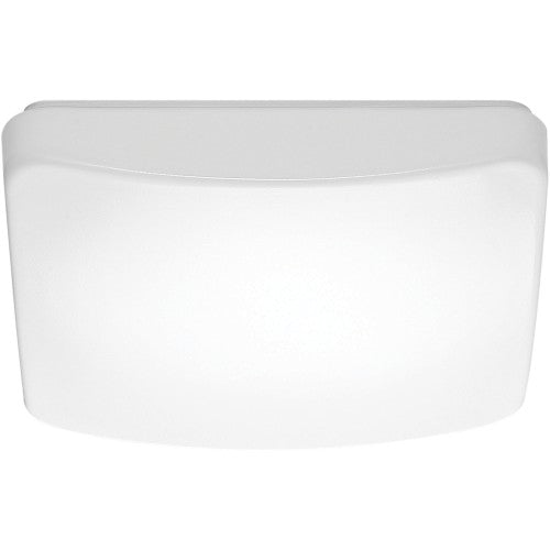 11" Square LED Flush Mount Ceiling Light with Occupancy Sensor – White Finish
