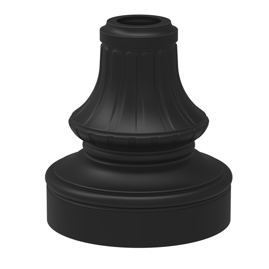 Decorative Base 09 – 2-Piece Cast Aluminum Clamshell for 4" or 5" Pole