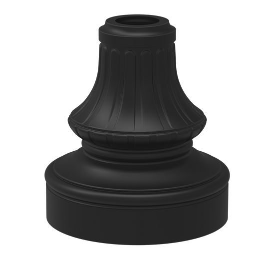 Decorative Base 09 – 2-Piece Cast Aluminum Clamshell for 4" or 5" Pole