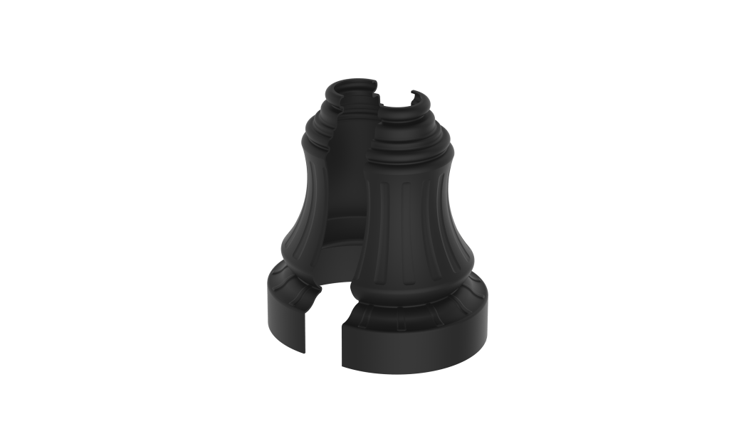 Decorative Base 01 (DB01) – 2-Piece Cast Aluminum Pole Base Cover for 4” & 5” Poles