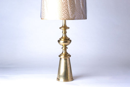 Modernist Polished Brass Table Lamp – American 1950s Vintage