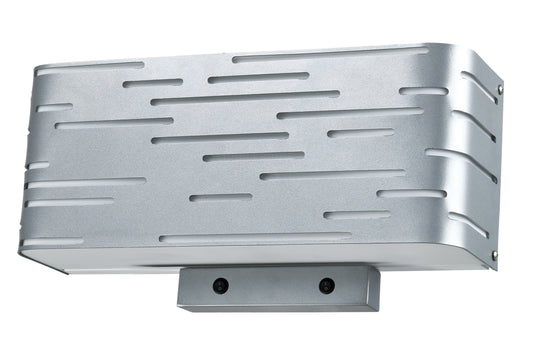 Double Silver Slotted Headboard Lamp – Dual Rocker Switches On/Off