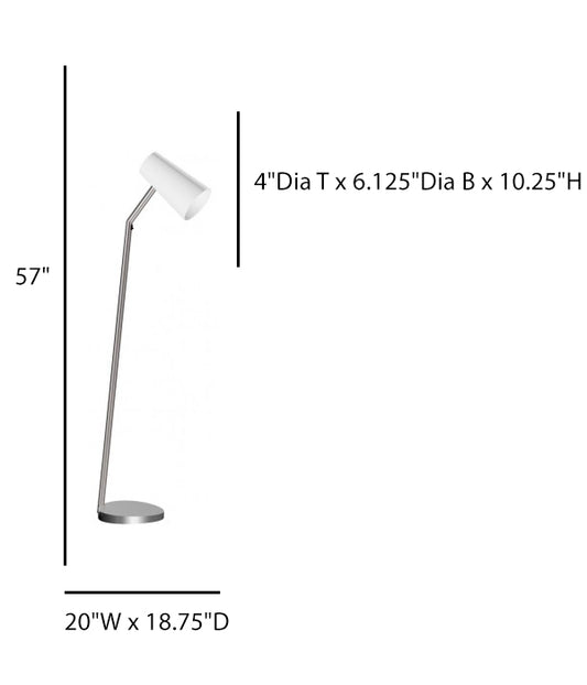 Floor Lamp – Home2 Suites Chibeca Scheme, Satin Nickel Finish
