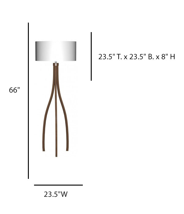 Floor Lamp – Home2 Suites Chelsea Scheme, Steel Base with Painted Wood Finish
