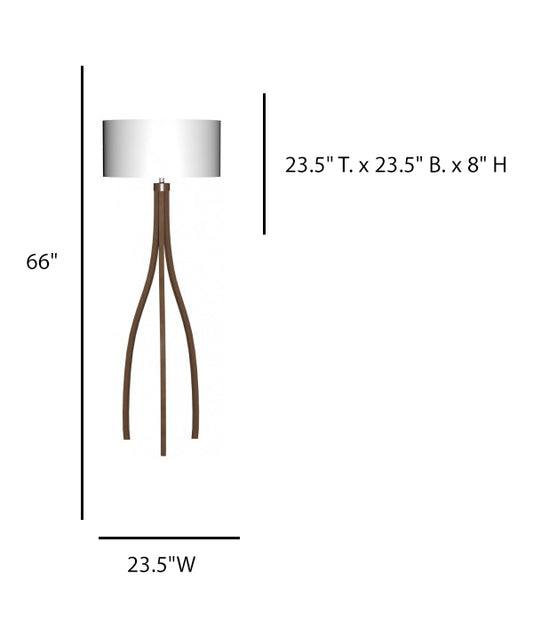 Floor Lamp – Home2 Suites Chelsea Scheme, Steel Base with Painted Wood Finish