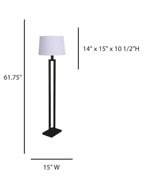 Comfort Inn & Suites Truly Yours Floor Lamp – Bronze Finish with White Hardback Shade