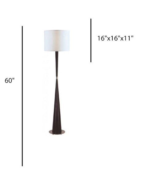 Guestroom Floor Lamp – Staybridge Suites Vista Scheme, Satin Nickel Base with White Linen Shade