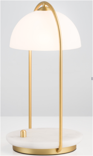 Tall Table Lamp – HLHF6001, Silver Powdercoat with White Brussels Shade
