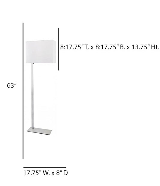 Brushed Nickel LED Floor Lamp with White Honeycomb Shade – HLHF6018