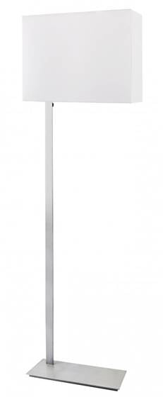 Brushed Nickel LED Floor Lamp with White Honeycomb Shade – HLHF6018