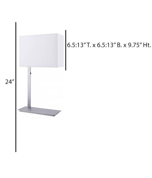 Modern Table Lamp – HLHF6019, Brushed Nickel with White Honeycomb Shade
