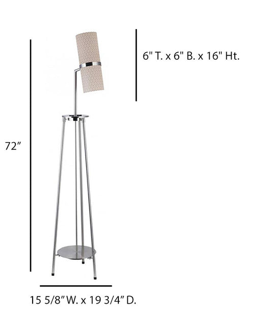 Classical American Style Hotel Floor Lamp with Brown Oval Pattern Shade – HLHF6021