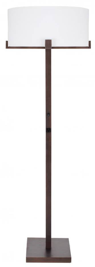 Antique Mission Bronze Floor Lamp with Host Ivory Shade – HLHF6034