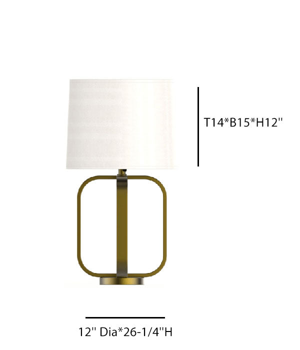 Sungold Table Lamp with Cream Linen Shade & GU24 Socket – HLHT7009