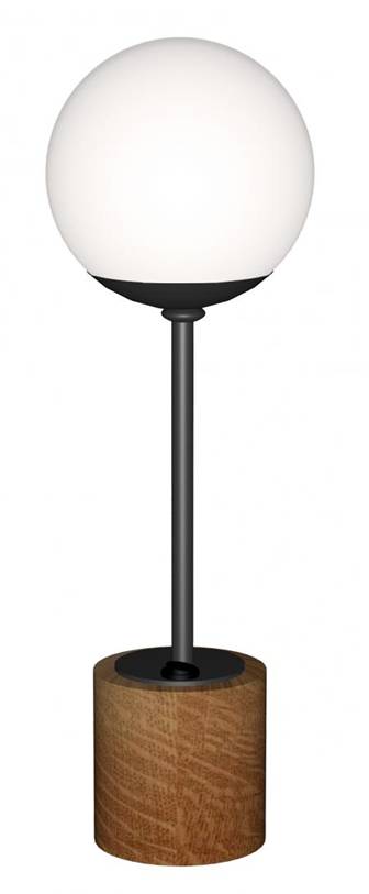 Gun Metal & Ashwood LED Accent Table Lamp – HLHT7058