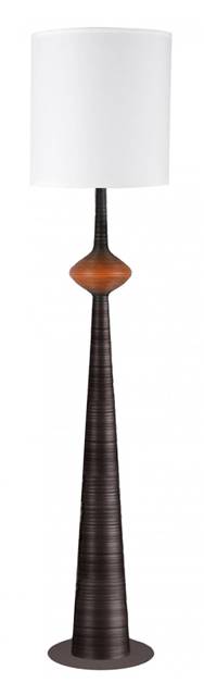 HLHT7068 Orange Gradient Floor Lamp with White Linen Shade – 62.5” Modern Accent Lighting