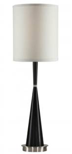 HLHT7092 Espresso & Brushed Nickel Table Lamp – 32” Slim Modern Accent Lamp