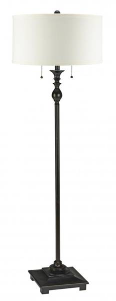 HLHT7103 Antique Bronze Floor Lamp with Dual Pull Chains – 59” Traditional Lighting