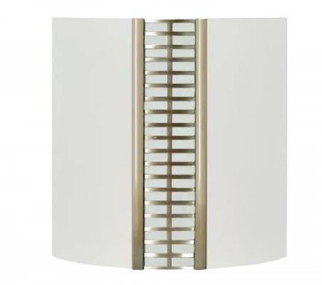 Compact Wall Light with Frosted Clear Glass – Brushed Nickel Finish
