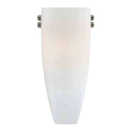Compact Wall Light with Frosted Clear Glass – Brushed Nickel Finish