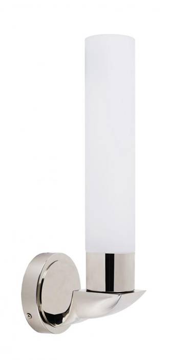 LED Wall Sconce with Frosted White Shade – Polished Chrome Finish