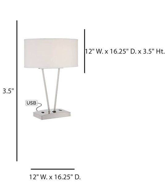 Polished Chrome Table Lamp – Sleek Modern Design, 12" x 16.25"