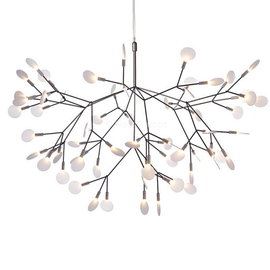 Rose Gold Leaf Pendant Light – Integrated LED with Acrylic Lens