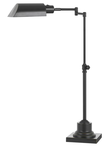 Black Metal Table Lamp – Modern Industrial Design, 28.5" H x 22" W x 22" D