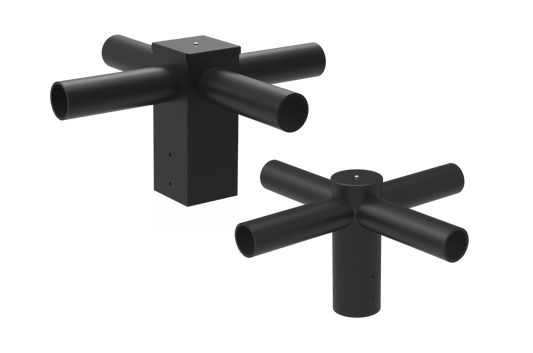 Slip Fitter Adapter – Round & Square Pole Mounting Arms Durable Steel Slip Fit Adapters for Outdoor LED Fixtures