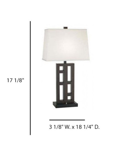 Marriott Residence Inn Desk Lamp – Brushed Nickel with Integrated LED & Frosted Acrylic Shade