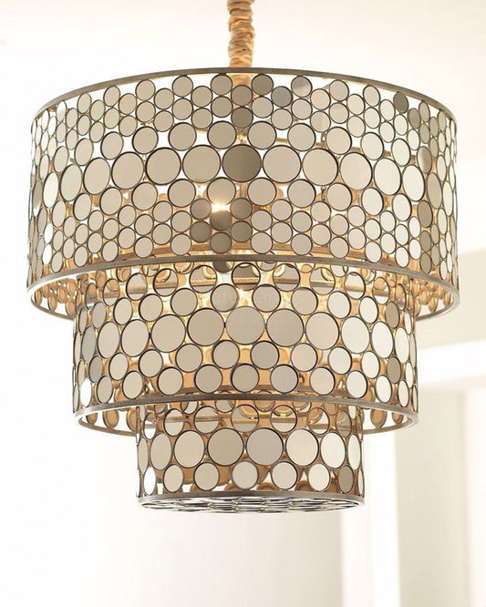 Three-Tiered Bronze Waterfall Pendant Light – Modern Statement Chandelier