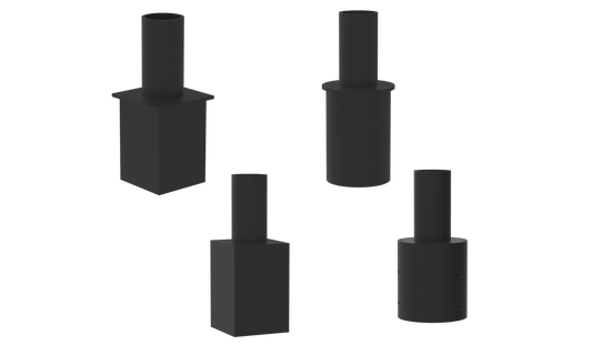 Vertical Tenon Adapter – Round & Square Pole Mounting