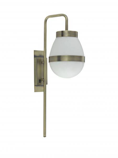 Modern Brushed Brass Wall Lamp with Frosted White Shade – 15W LED (HLW10005)